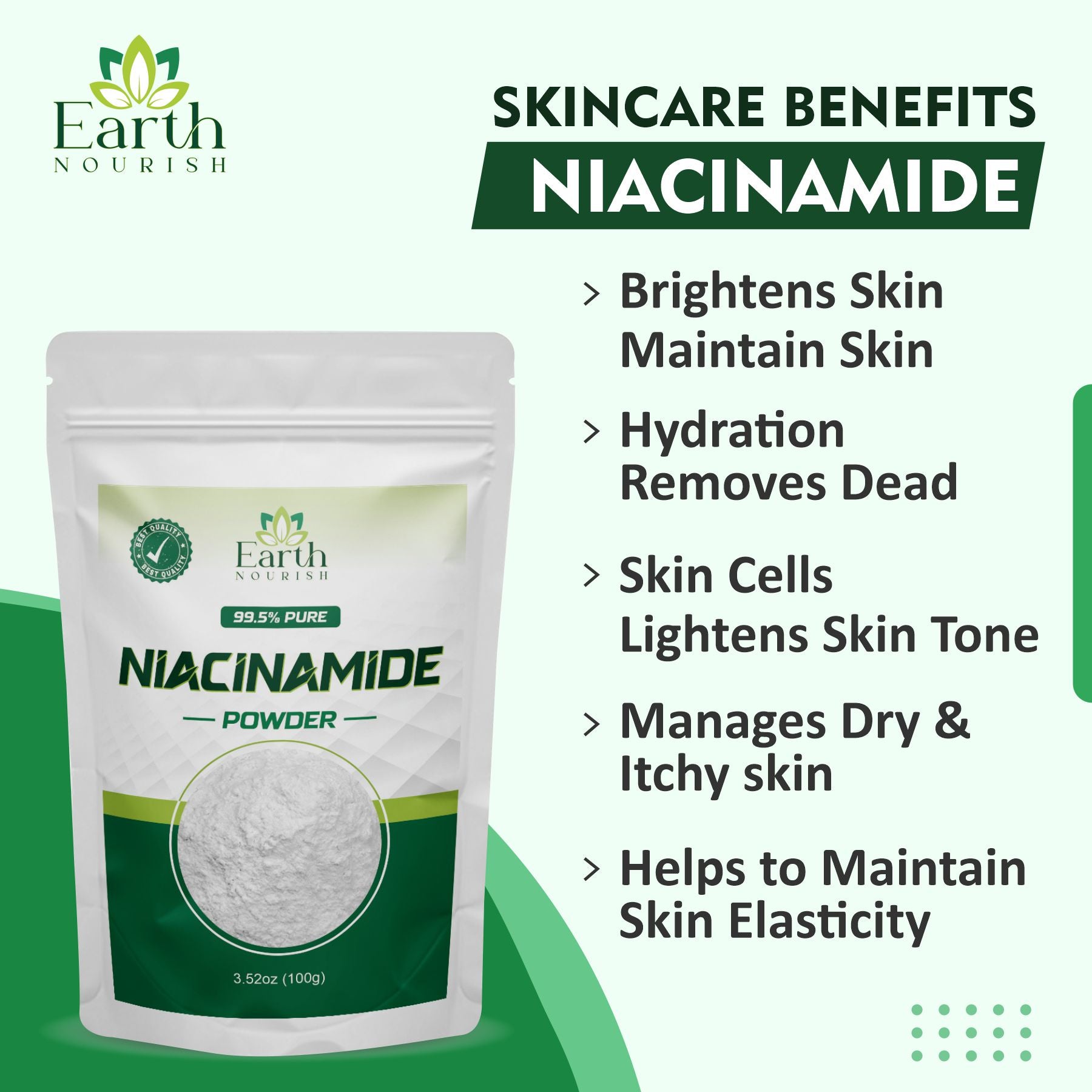Earth Nourish Niacinamide Powder (Vitamin B3) 100g