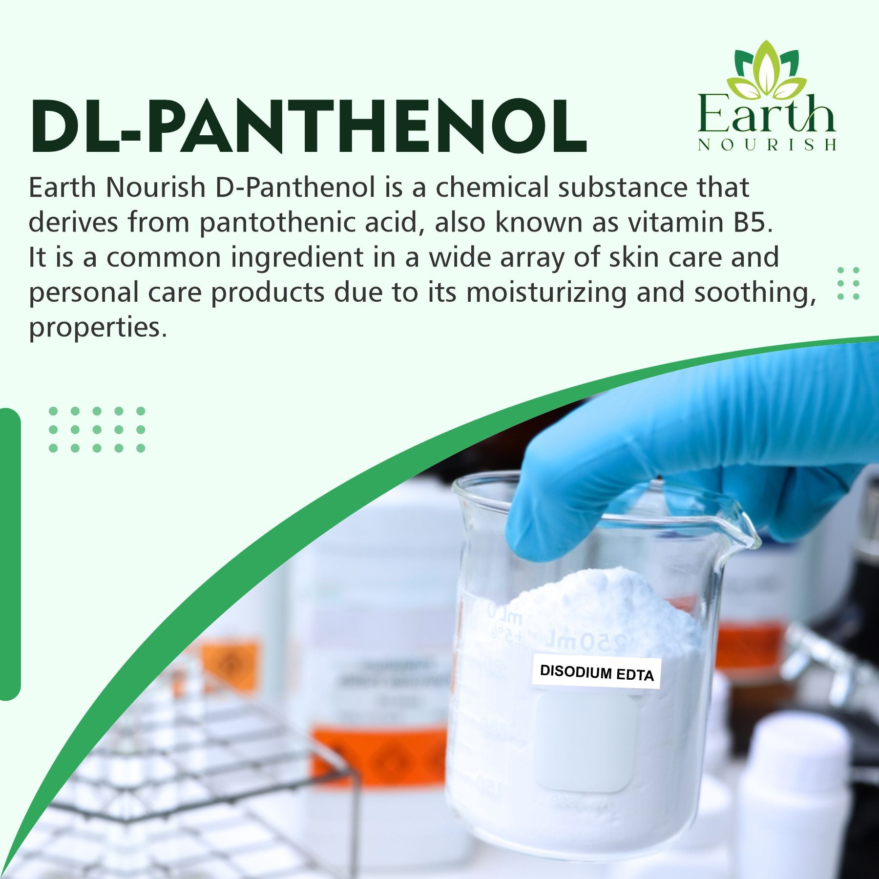 DL-Panthenol Powder (Pro-Vitamin B5) – Cosmetic Grade Raw Material for Skin & Hair Formulations