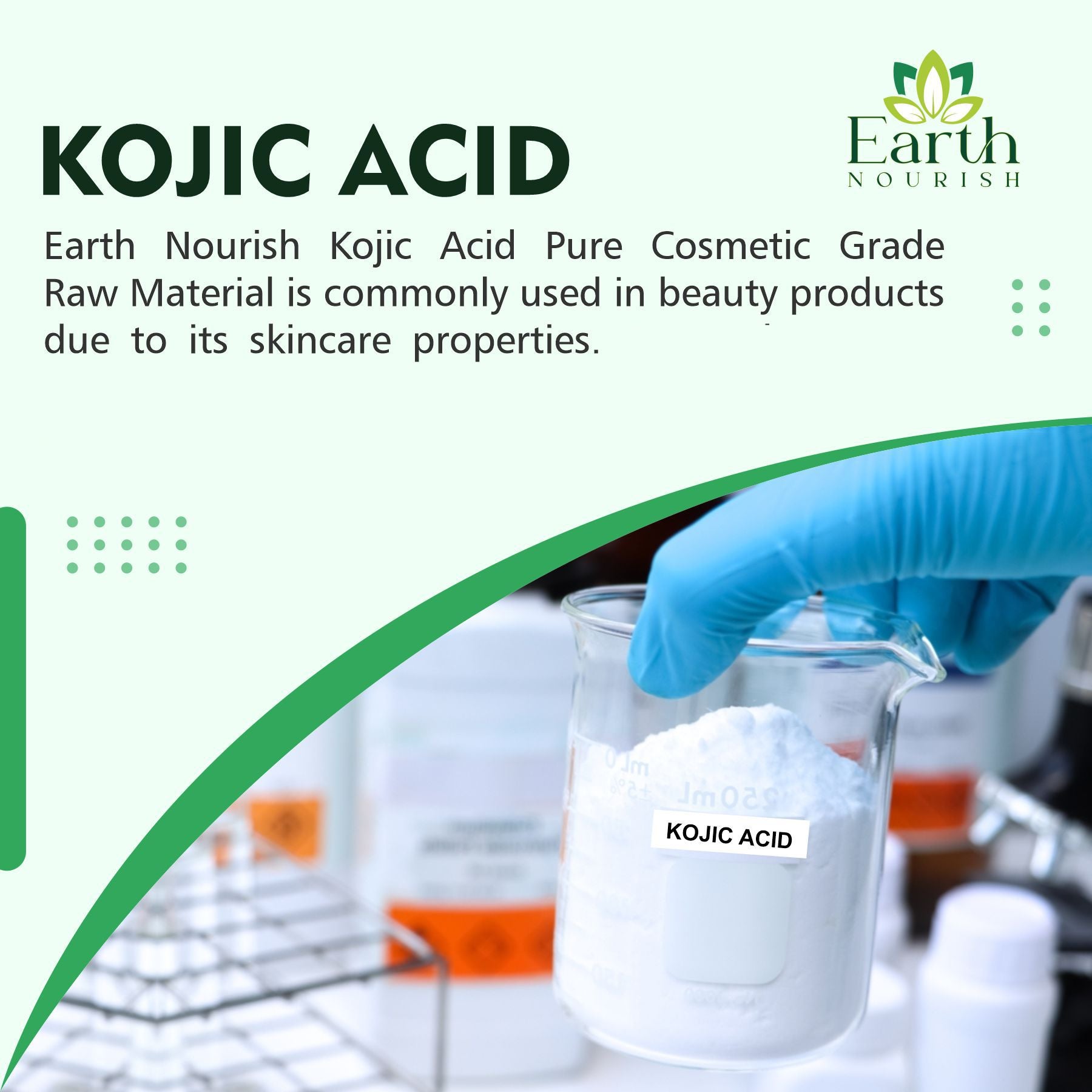 Kojic Acid Powder 100g – Cosmetic-Grade Raw Material | Earth Nourish