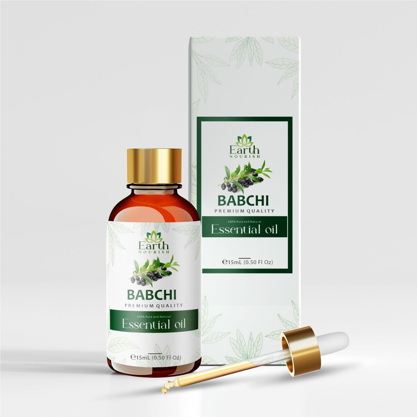 Earth Nourish Babchi Oil – 15 ml | Pure & Natural Infused Oil for Massage & DIY Use