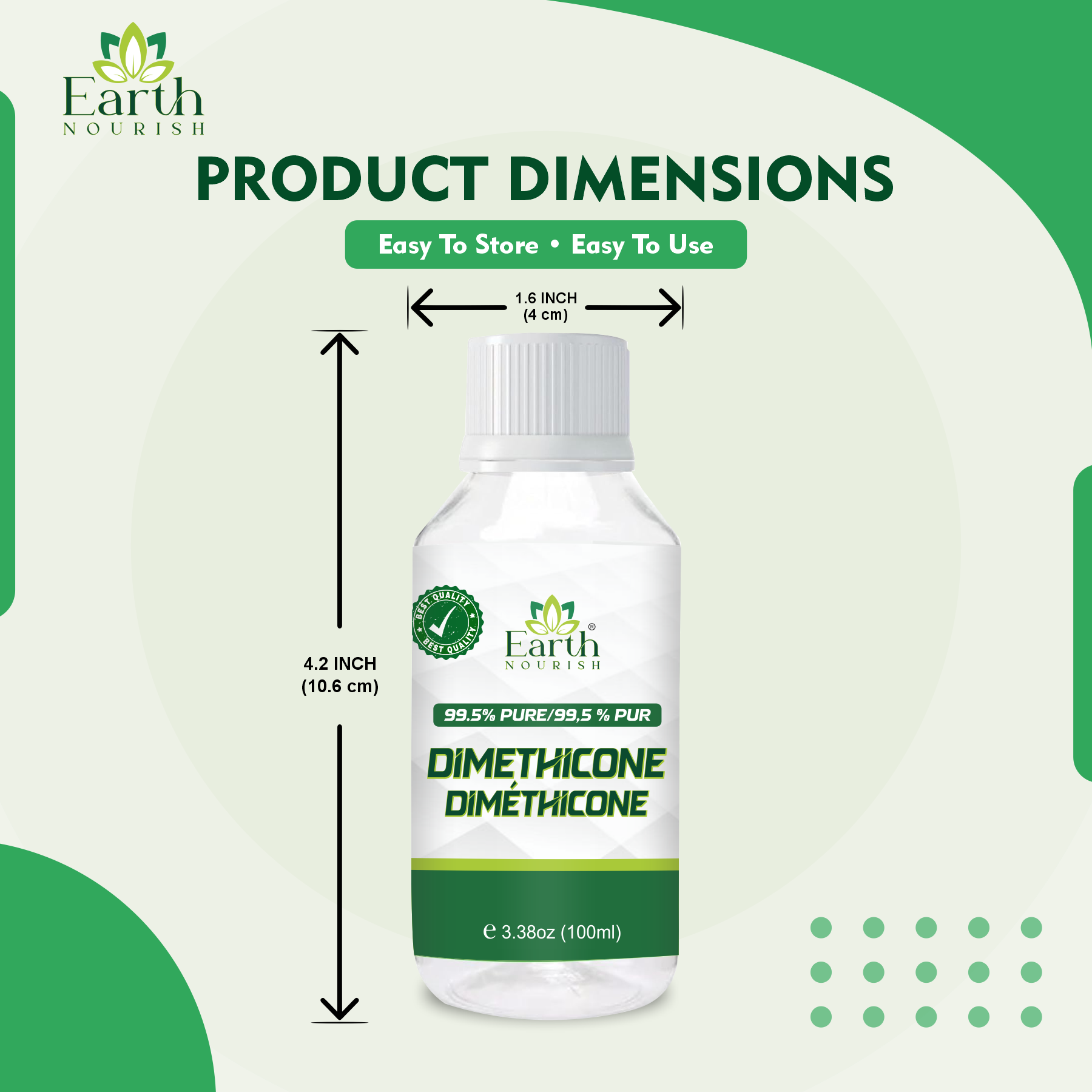 Title: Dimethicone (Silicone Oil) 100g – Cosmetic-Grade Raw Material | Earth Nourish