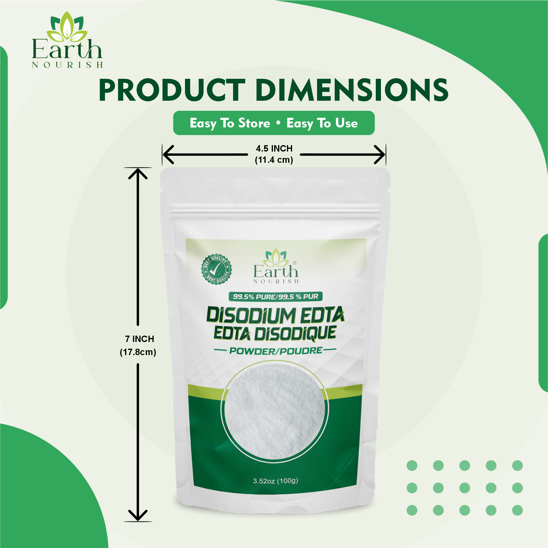 Disodium EDTA Powder 100g – Cosmetic-Grade Raw Material | Earth Nourish