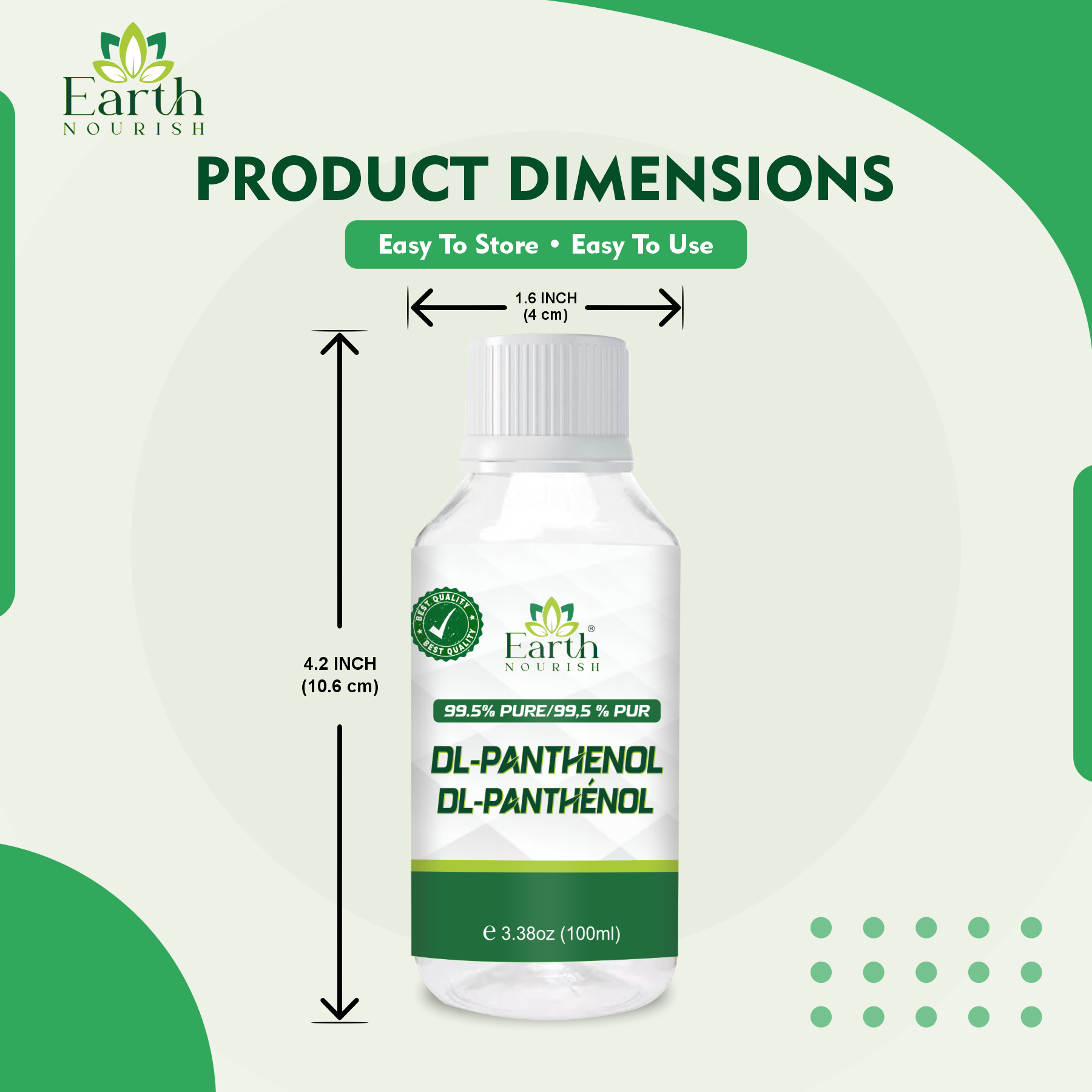 DL-Panthenol Liquid 100g – Cosmetic-Grade Raw Material | Earth Nourish