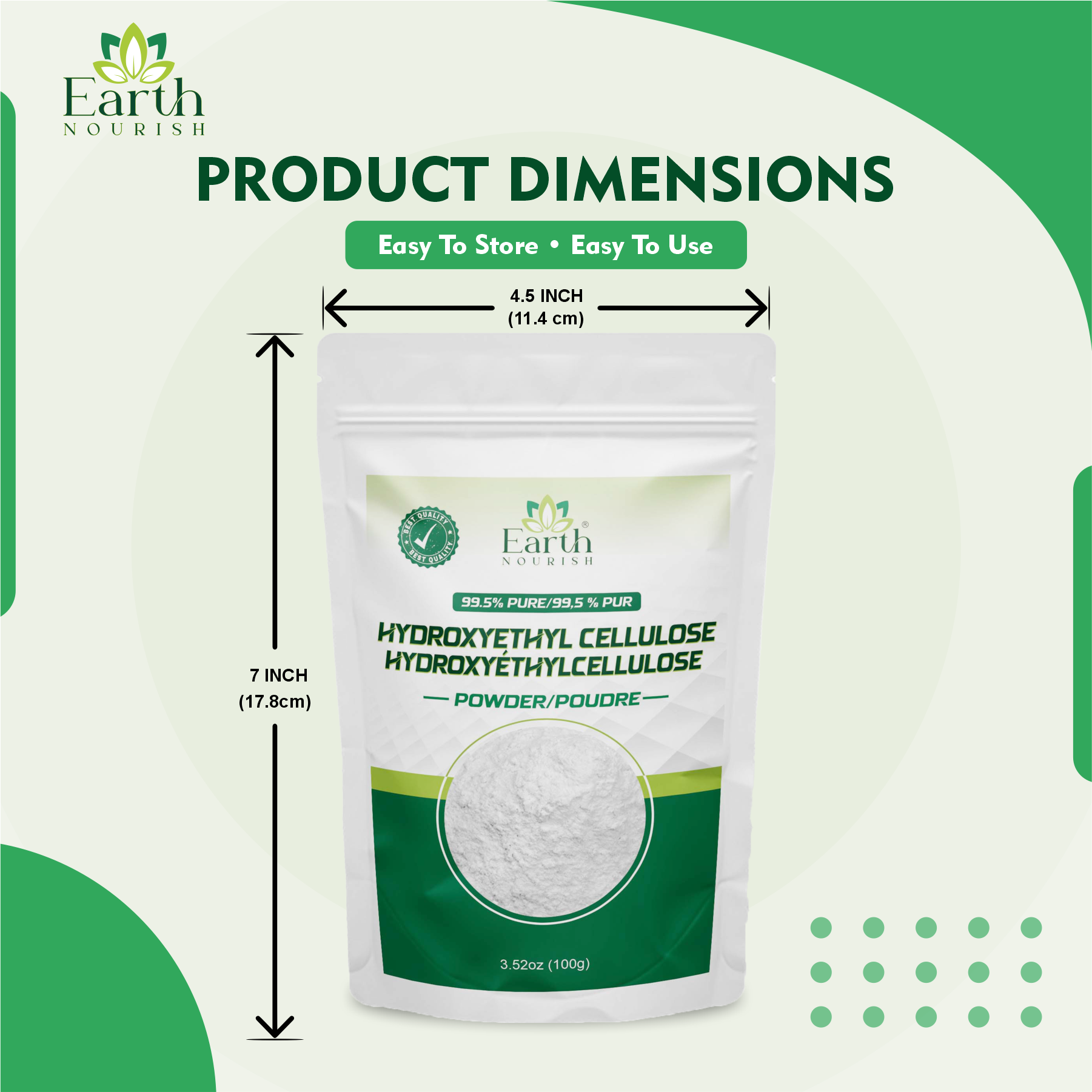 Hydroxyethyl Cellulose (HEC) Powder 100g – Cosmetic-Grade Raw Material | Earth Nourish