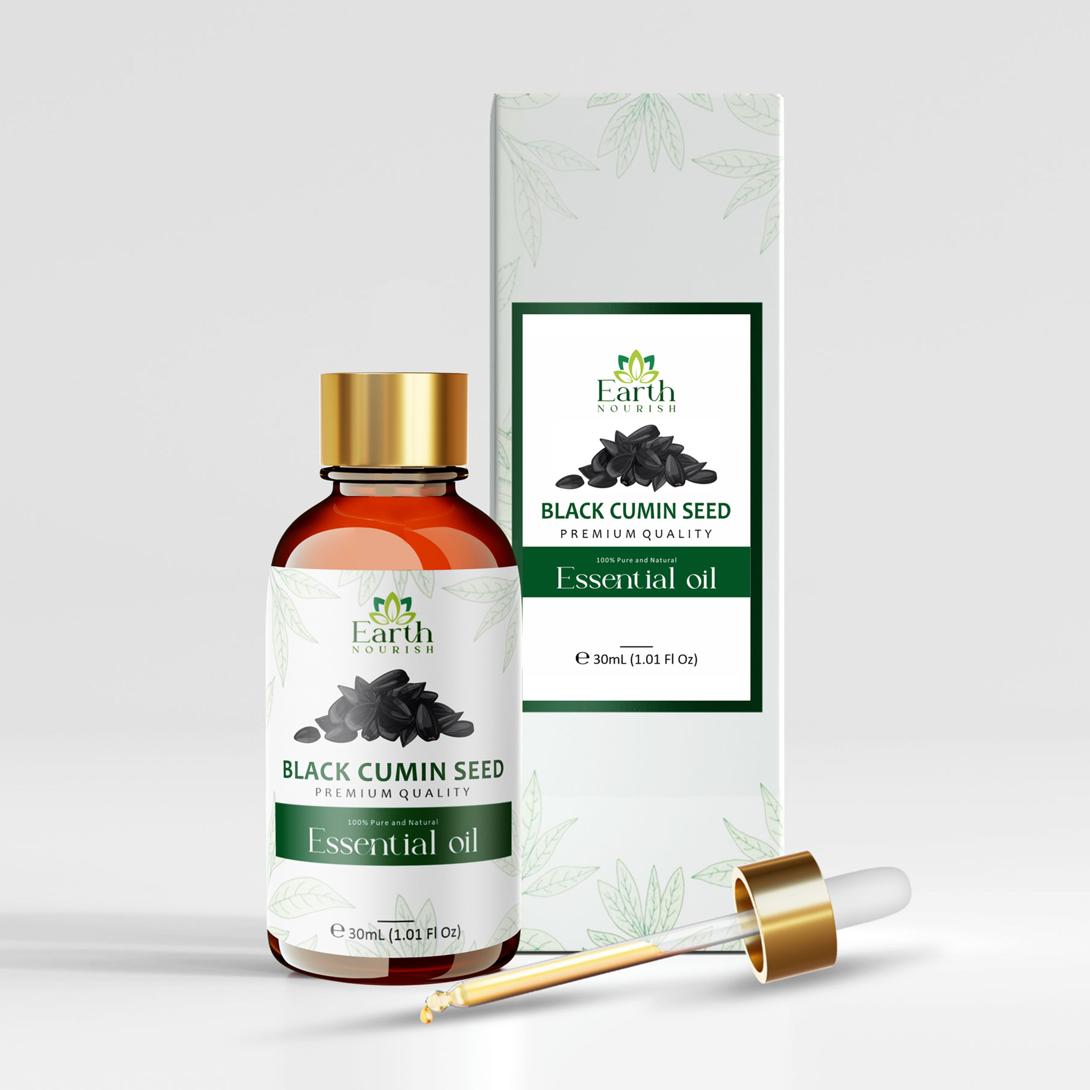 Black Cumin Seed Oil 15ml – Pure & Natural Carrier Oil for Skin & Scalp Care | Earth Nourish