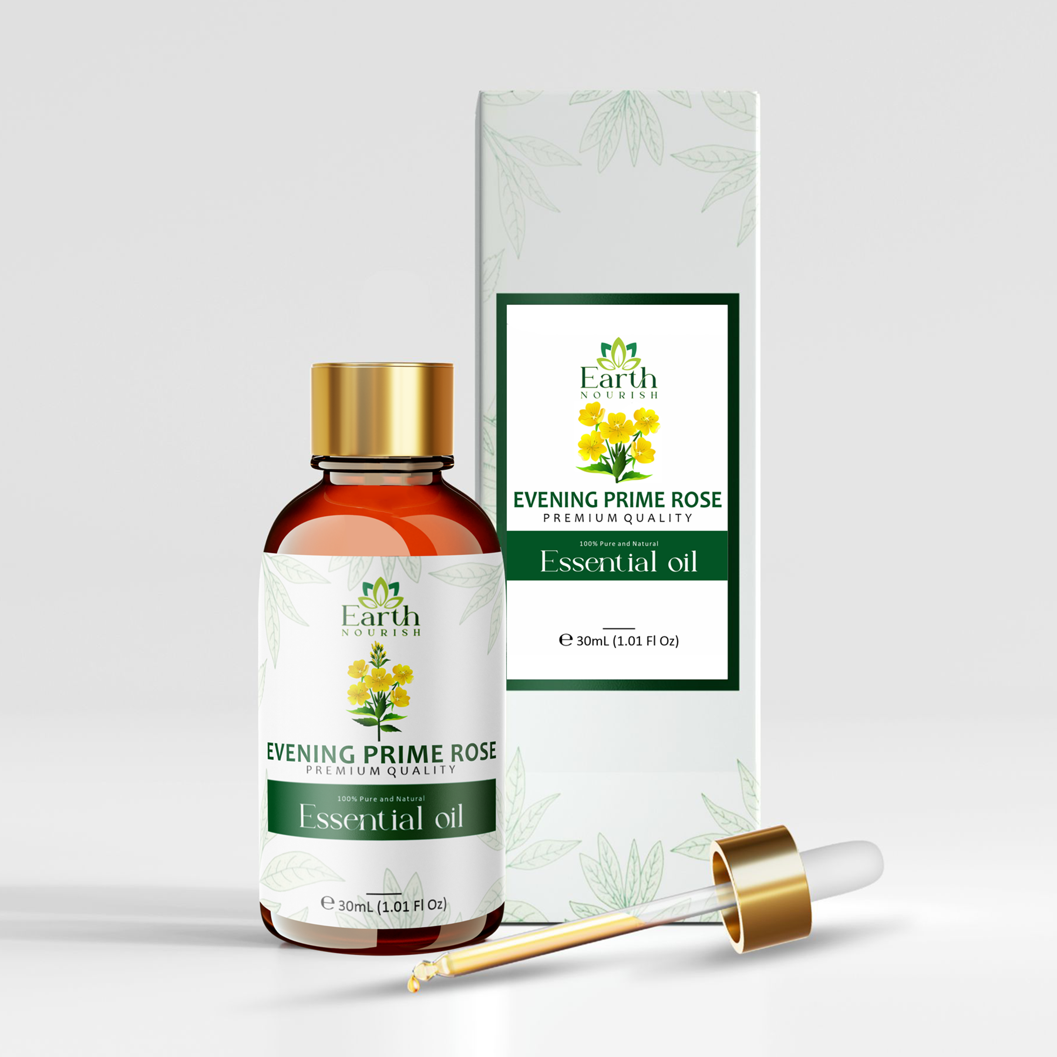 Evening Primrose Oil 50ml – Pure & Natural Cold-Pressed Oil for Skin Hydration & Barrier Care | Earth Nourish