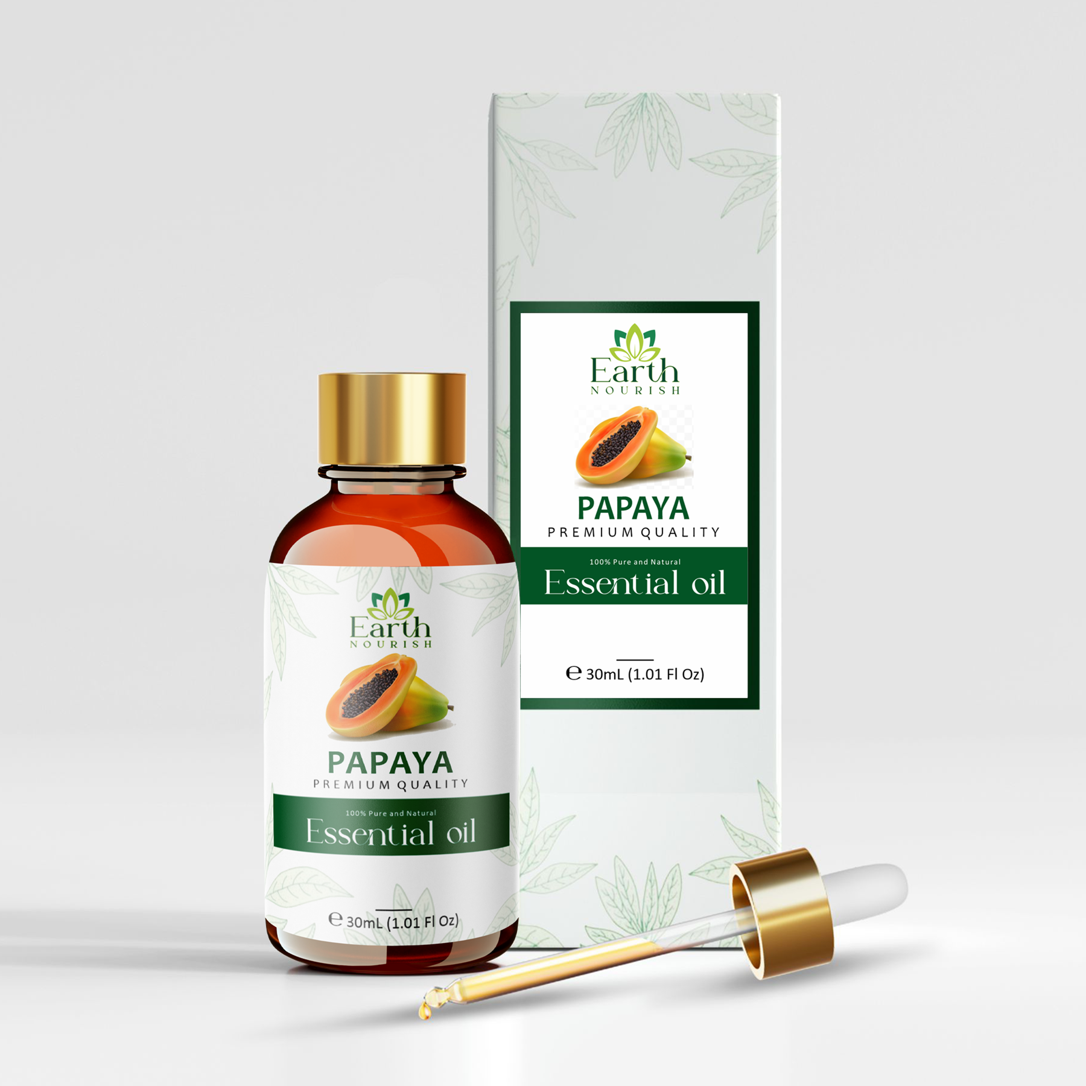 Papaya Oil 50ml – Pure & Natural Carrier Oil for Skin Brightening & Gentle Exfoliation | Earth Nourish