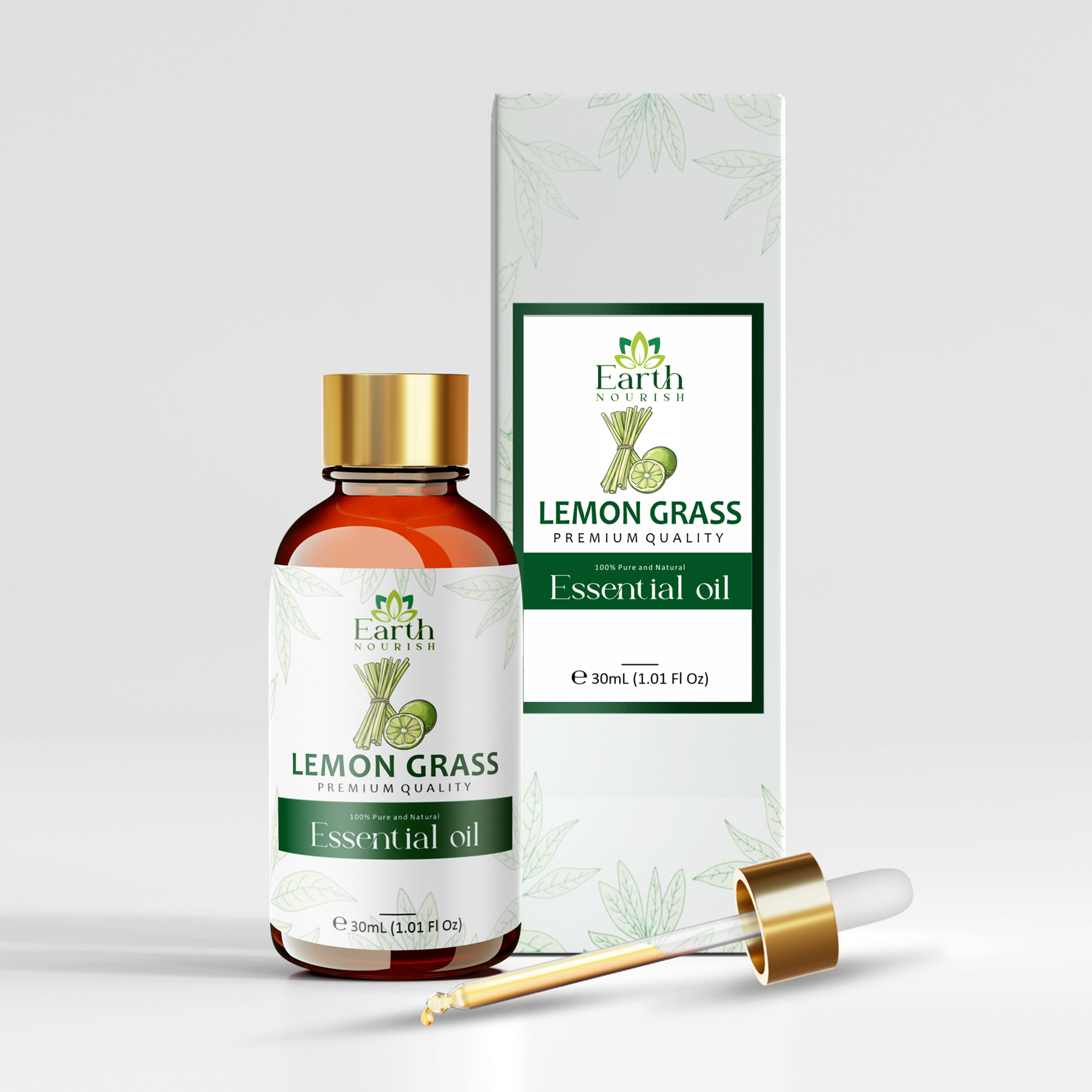 Lemon Grass Oil 50ml – Pure & Natural Essential Oil for Scalp Toning & Refreshing Aromatherapy | Earth Nourish