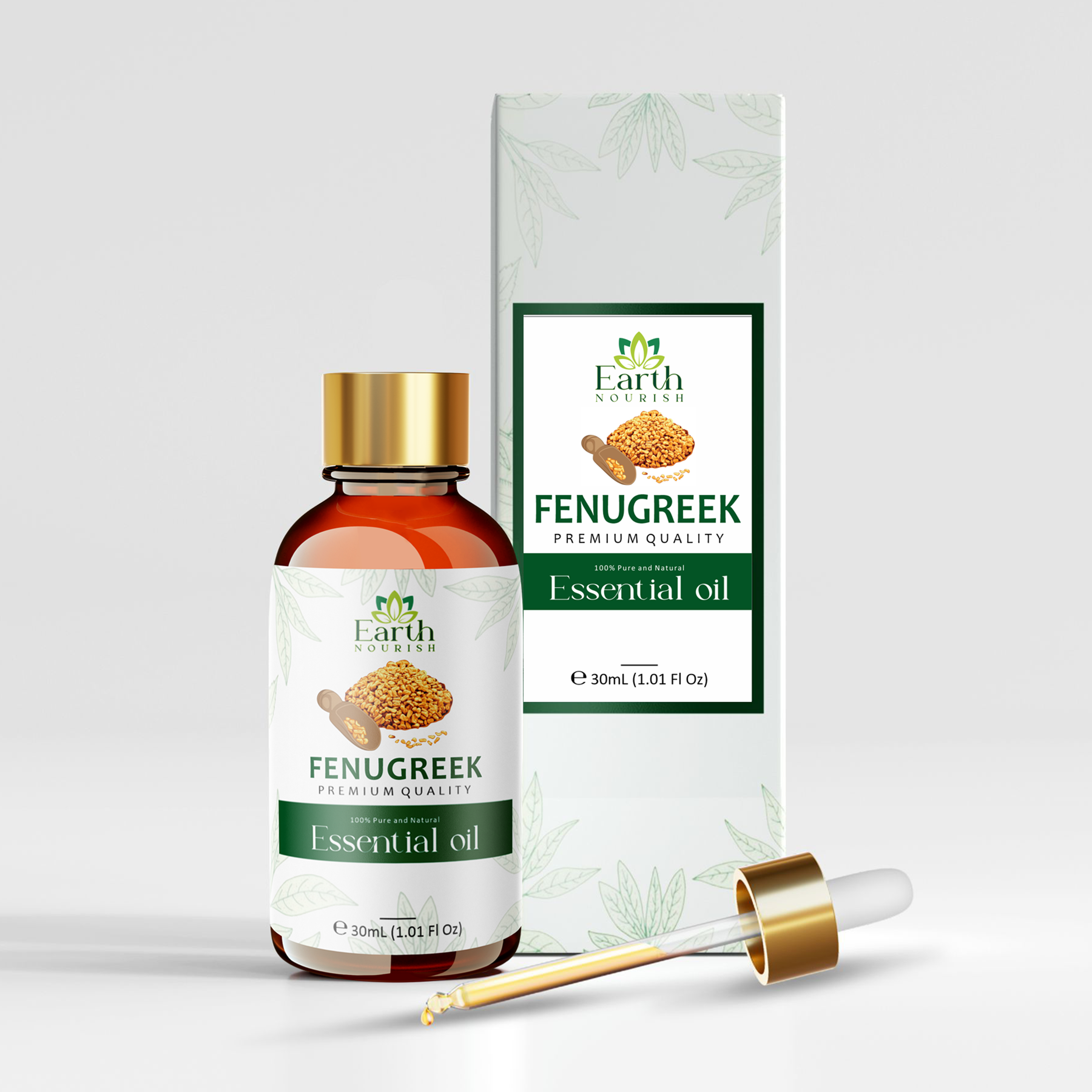 Fenugreek Oil 50ml – Pure & Natural Carrier Oil for Hair Growth & Skin Firming | Earth Nourish