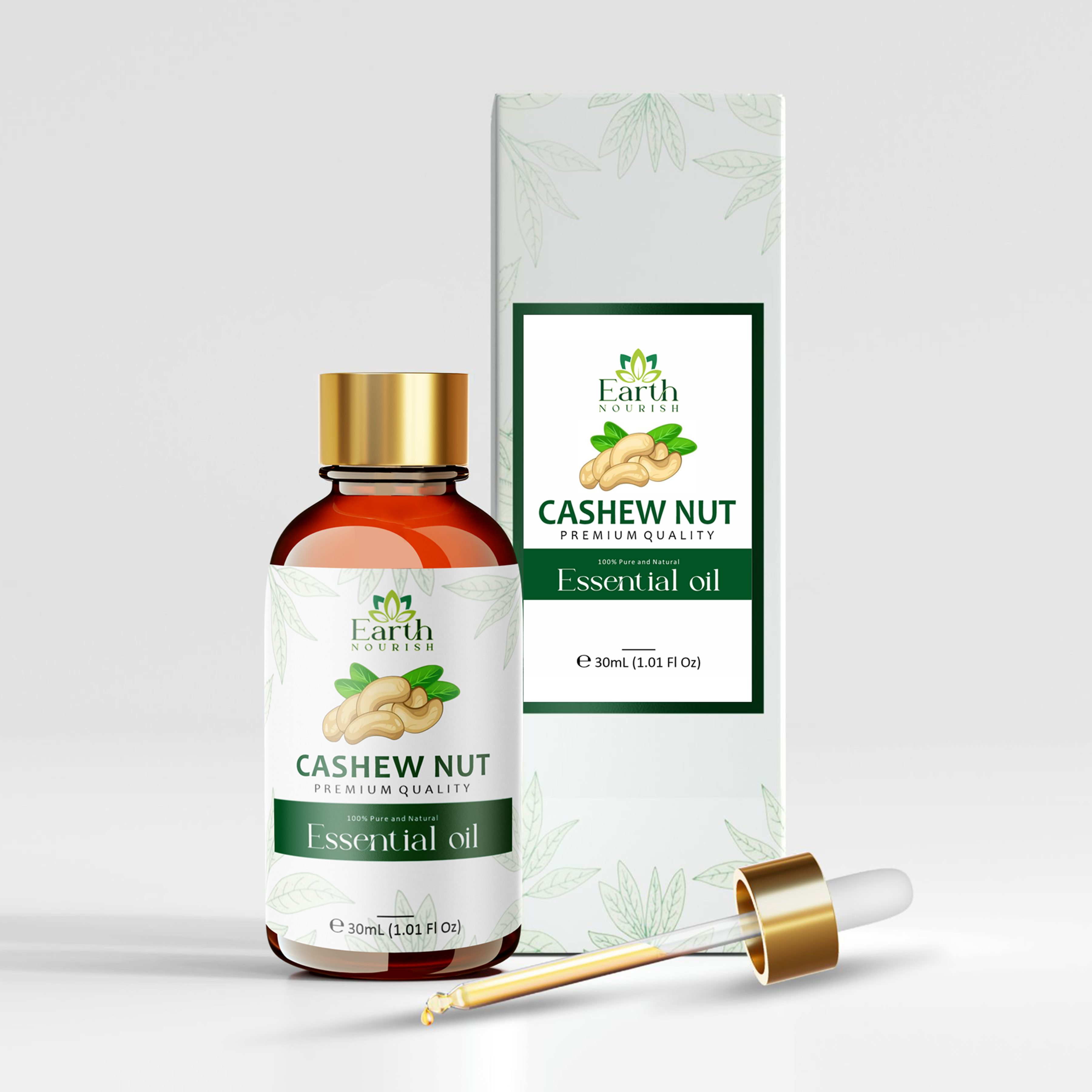 Cashew Nut Oil 50ml – Pure & Natural Carrier Oil for Skin & Hair Care | Earth Nourish