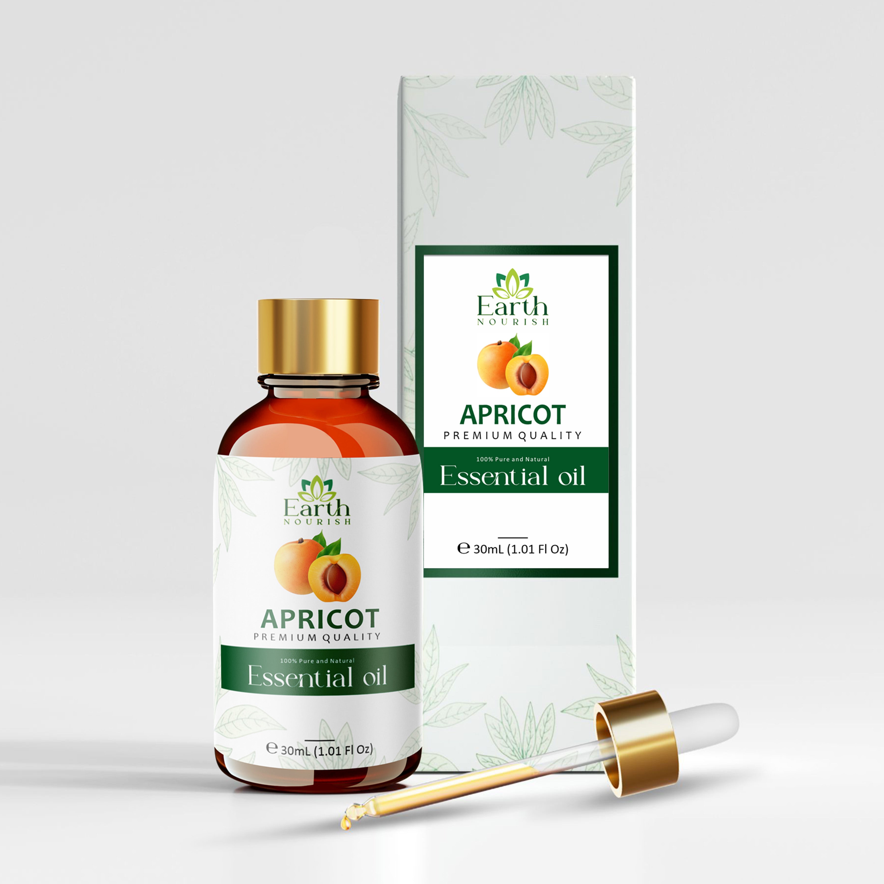 Apricot Kernel Oil 15ml – Pure & Natural Carrier Oil for Skin & Hair Care | Earth Nourish