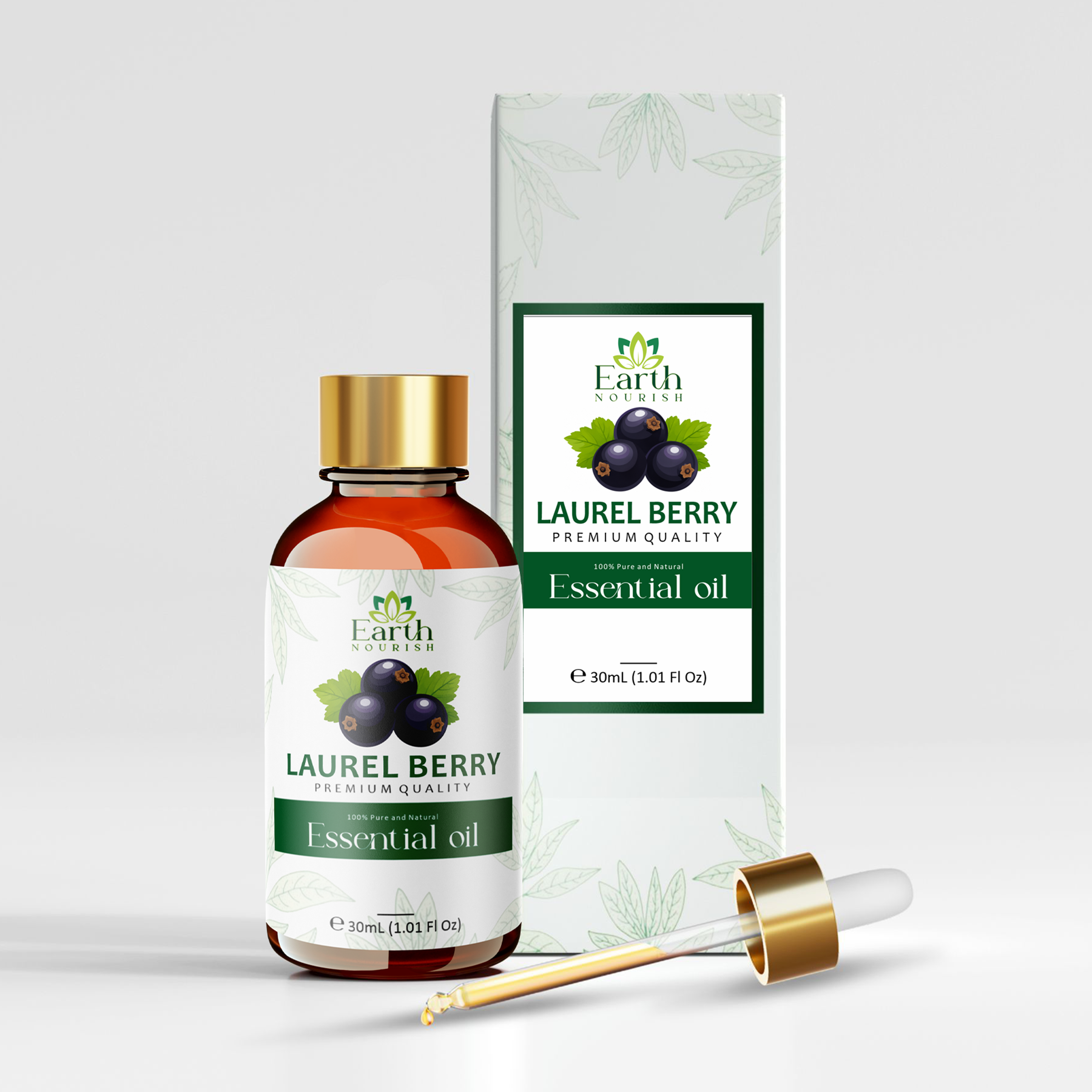 Laurel Berry Oil 50ml – Pure & Natural Cold-Pressed Carrier Oil for Purifying & Soothing Skin | Earth Nourish