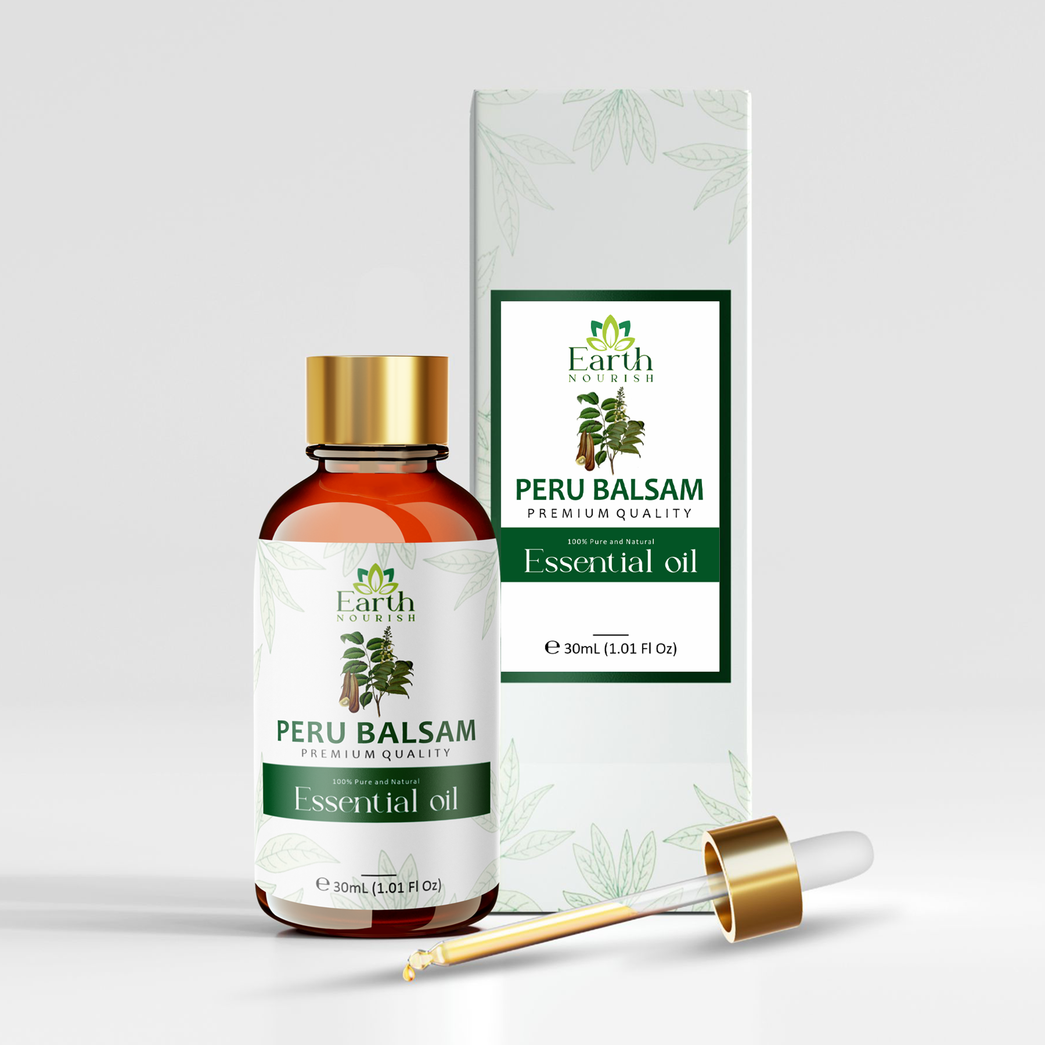 Peru Balsam Oil 50ml – Pure & Natural Essential Oil for Skin Comfort & Warm Vanilla-Wood Aromatherapy | Earth Nourish