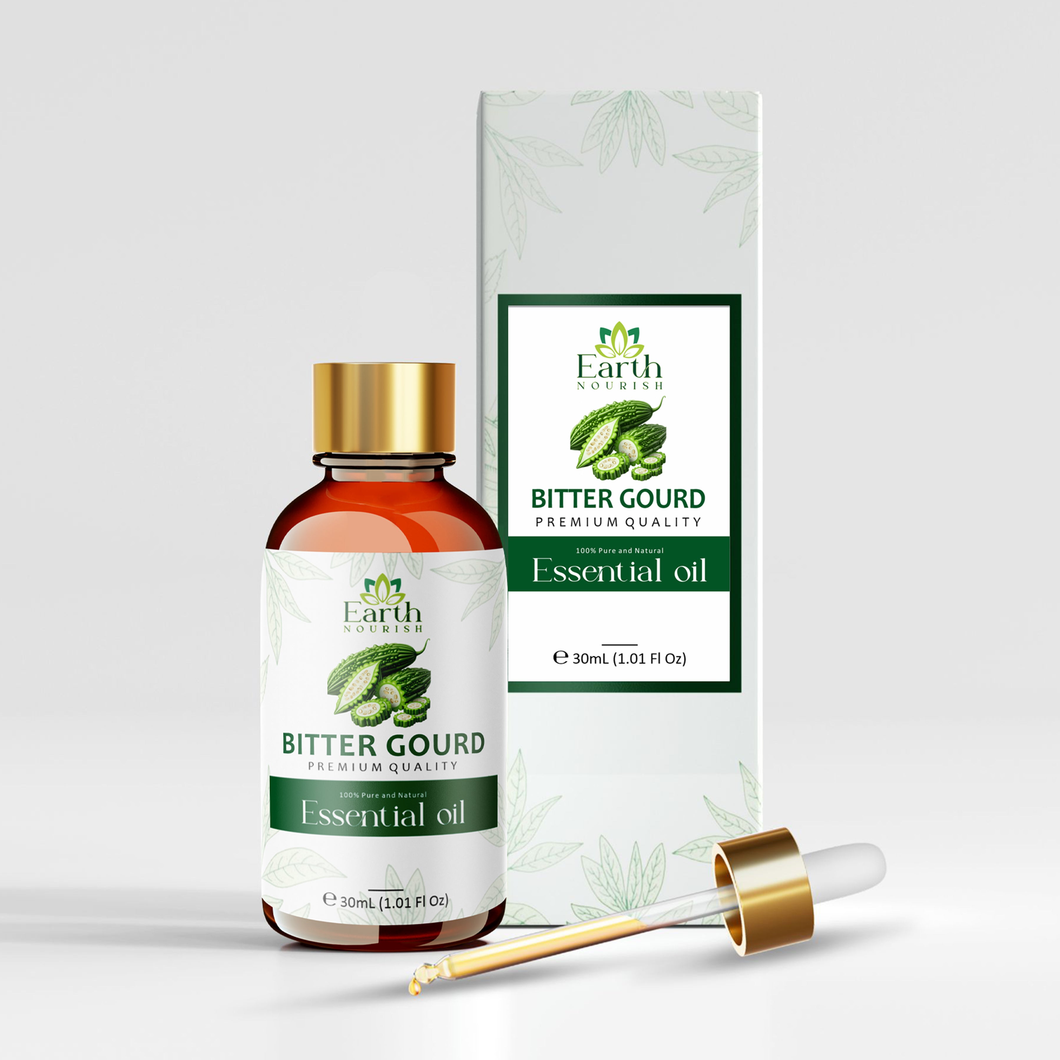 Bitter Gourd Oil 15ml – Pure & Natural Carrier Oil for Skin & Hair Care | Earth Nourish