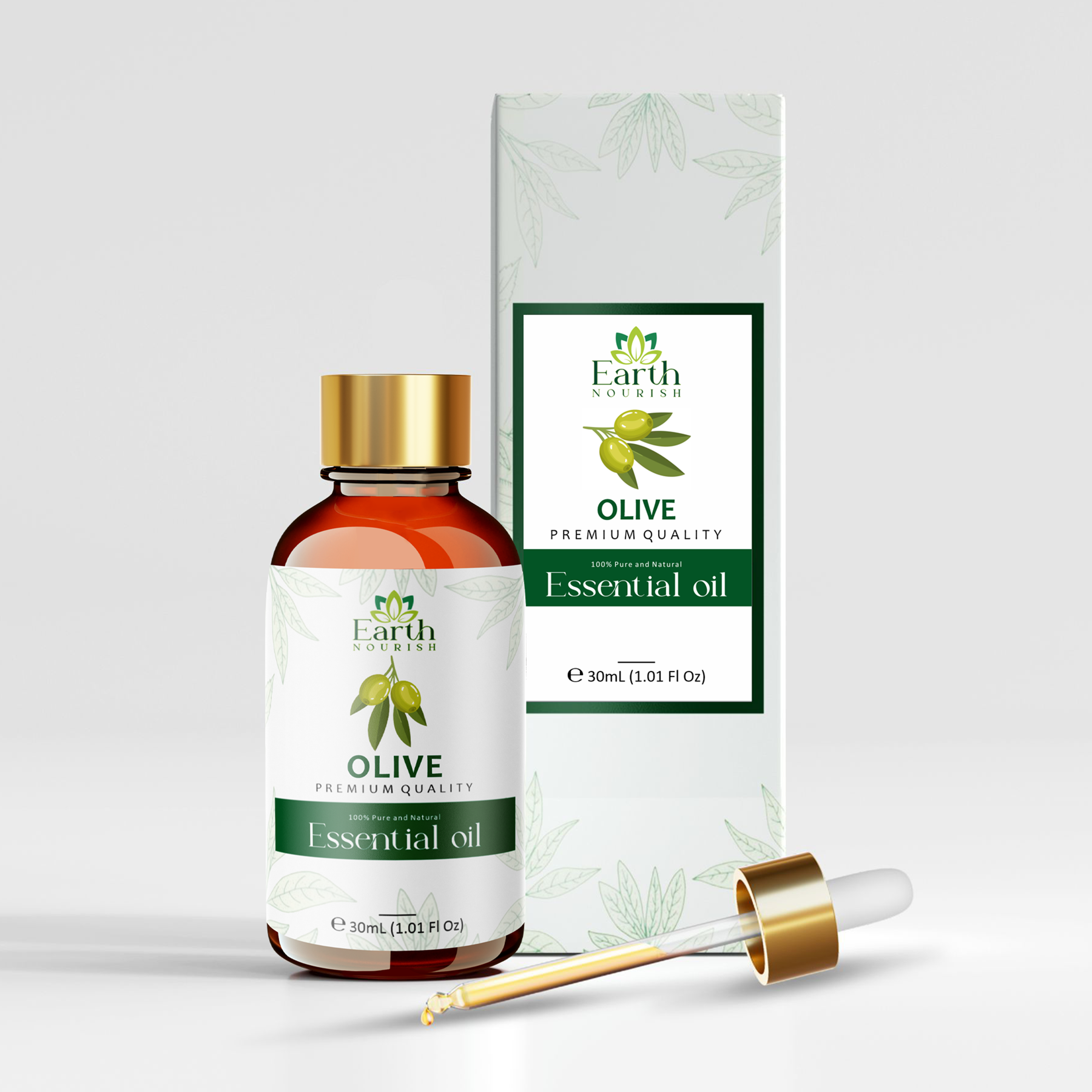 Olive Oil 50ml – Pure & Natural Extra Virgin Carrier Oil for Deep Skin Moisture & Hair Conditioning | Earth Nourish