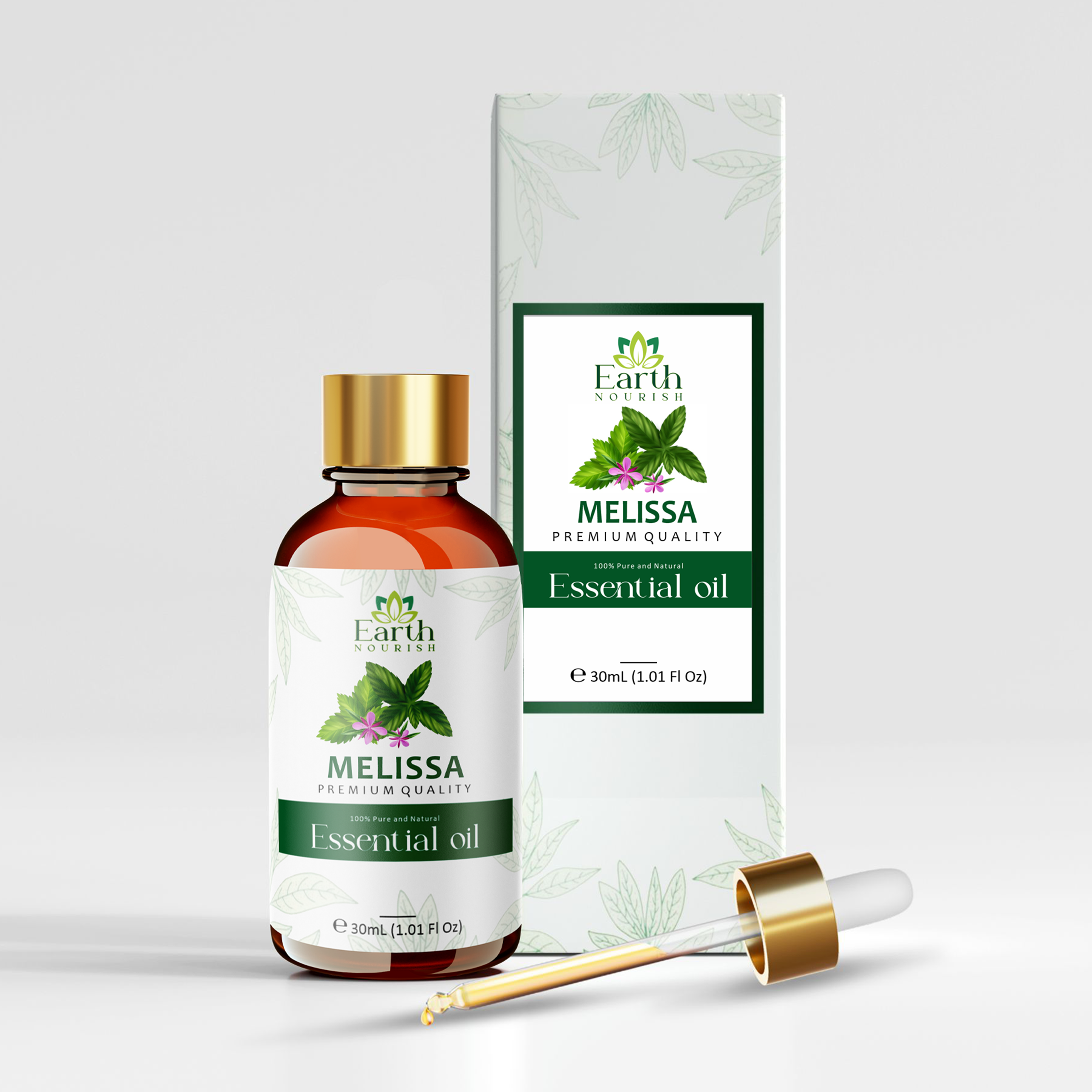 Melissa Oil 50ml – Pure & Natural Essential Oil for Mind Calming & Skin Balance | Earth Nourish