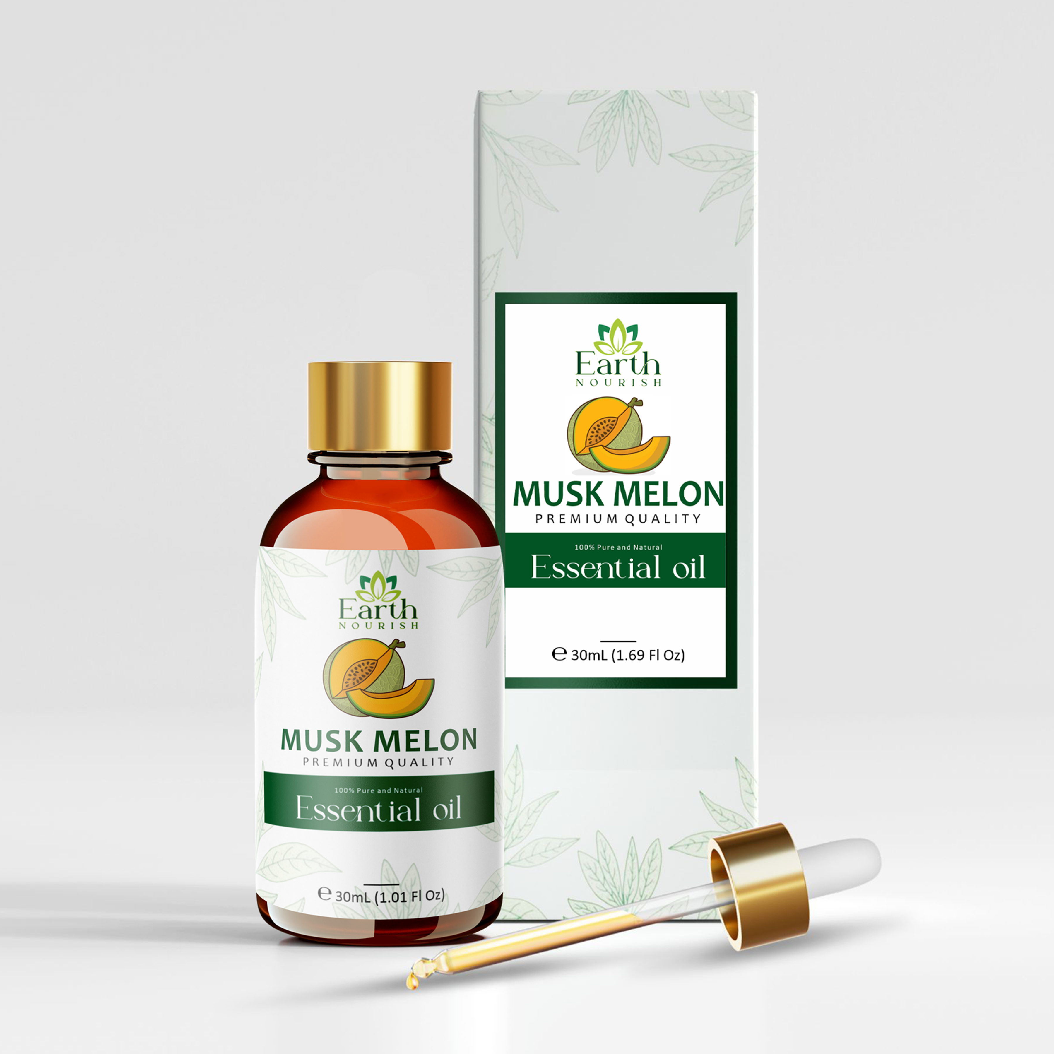 Musk Melon Oil 50ml – Pure & Natural Cold-Pressed Carrier Oil for Hydration & Skin Smoothness | Earth Nourish