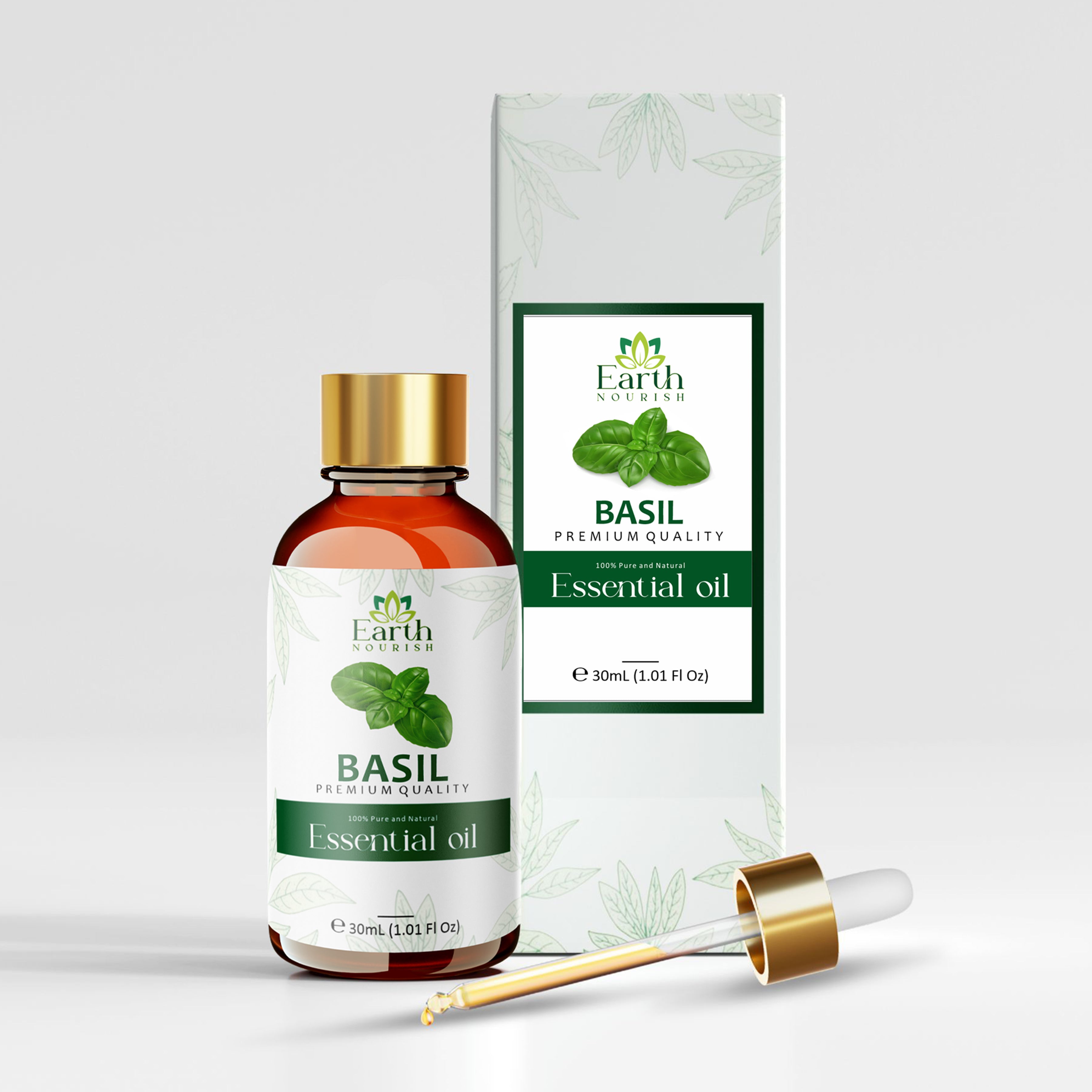 Basil Oil 15ml – Pure & Natural Essential Oil for DIY & Aromatherapy | Earth Nourish