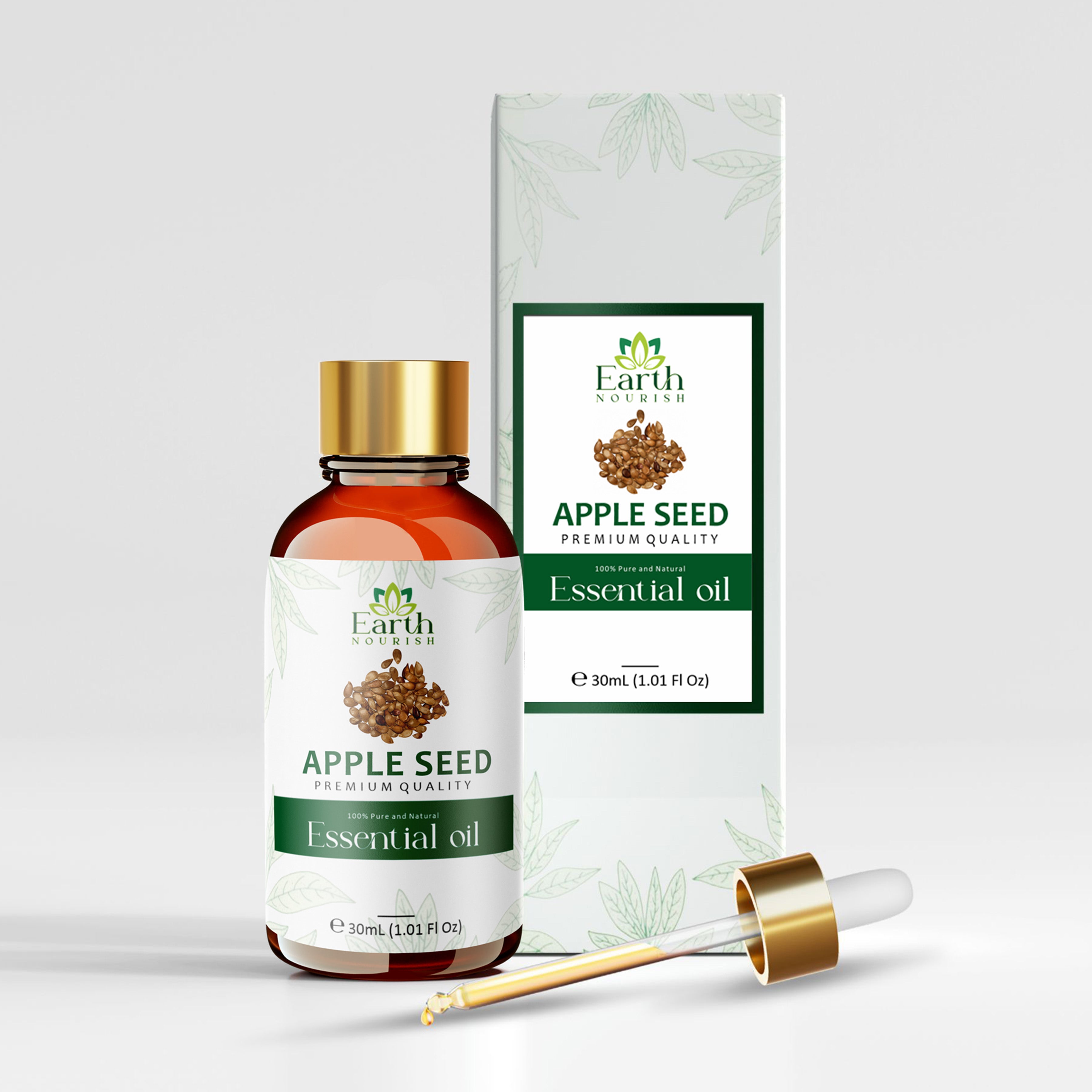 Apple Seed Oil 30ml – Pure & Natural Carrier Oil for Skin & Hair Care | Earth Nourish