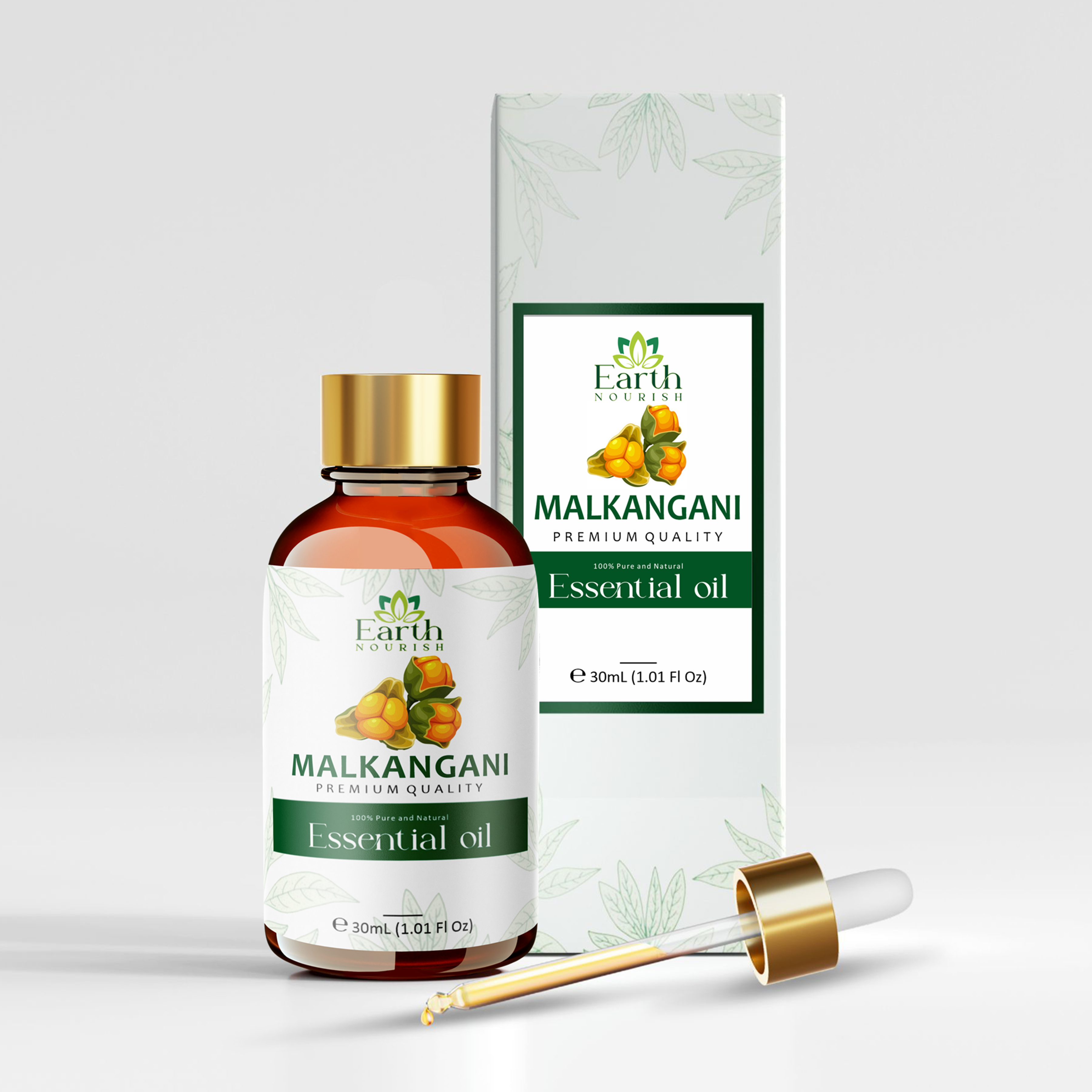 Malkangani Oil 50ml – Pure & Natural Cold-Pressed Carrier Oil for Scalp Health & Joint Comfort | Earth Nourish