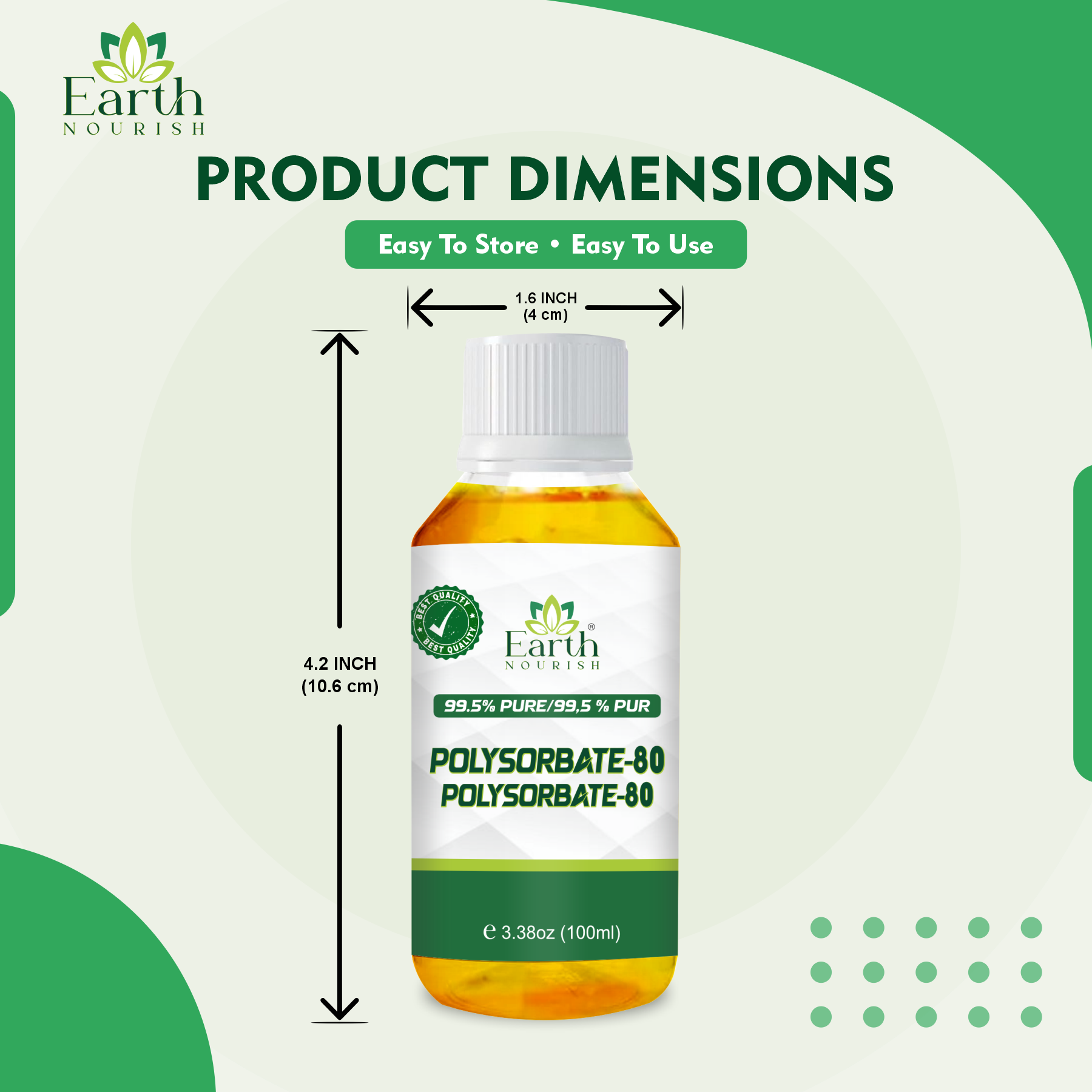 Polysorbate 80 100g – Cosmetic-Grade Raw Material | Earth Nourish