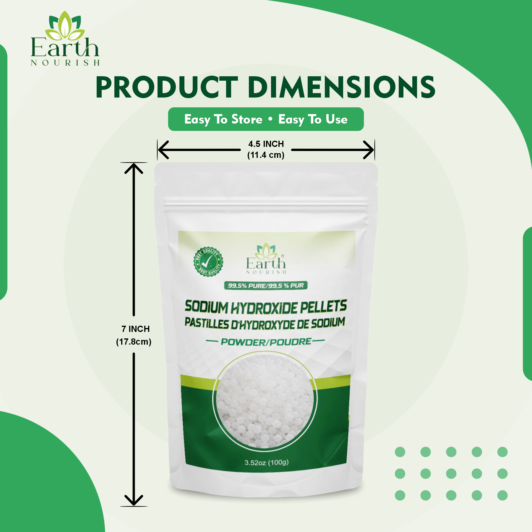 Sodium Hydroxide Pellets 100g – Cosmetic-Grade Raw Material | Earth Nourish