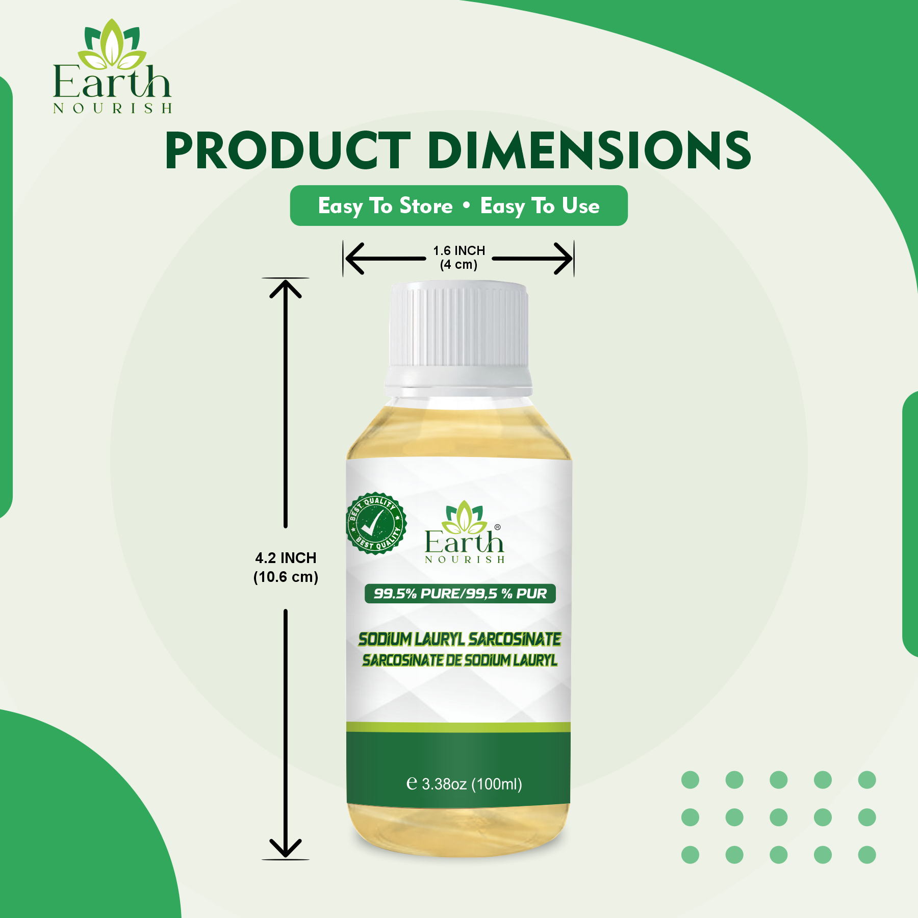 Sodium Lauryl Sarcosinate 100g – Cosmetic-Grade Raw Material | Earth Nourish