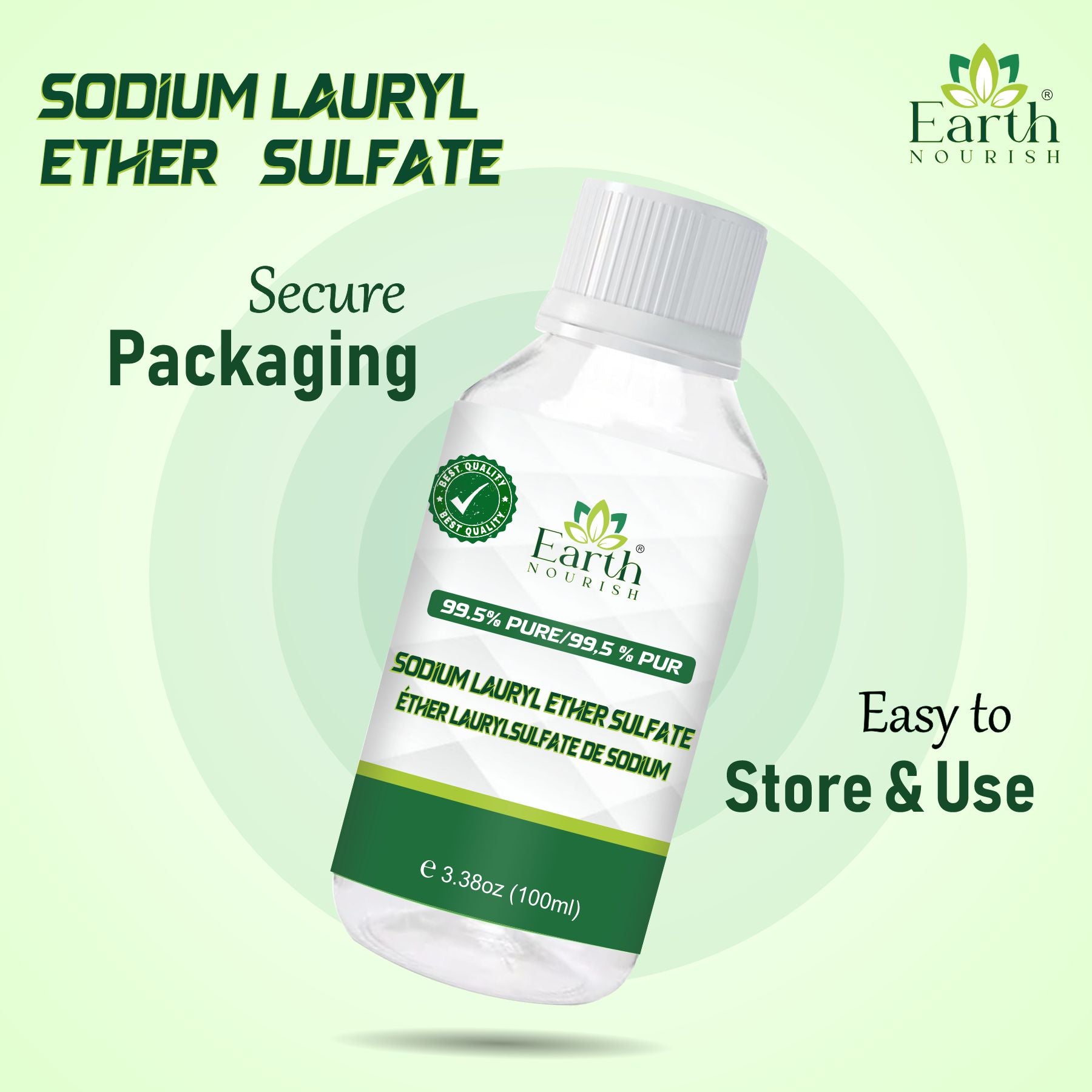 Sodium Lauryl Ether Sulphate (SLES) 100g – Cosmetic-Grade Raw Material | Earth Nourish
