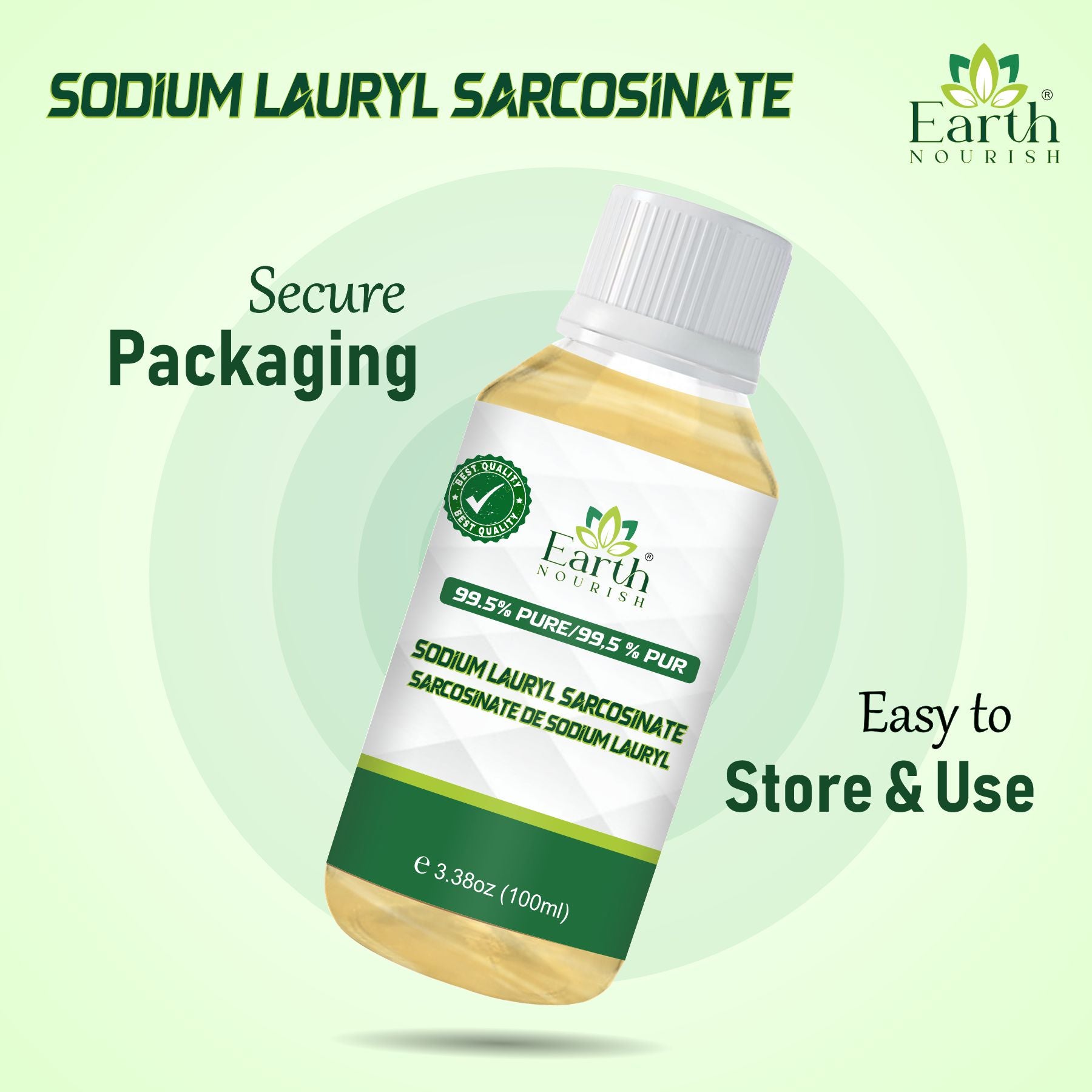 Sodium Lauryl Sarcosinate 100g – Cosmetic-Grade Raw Material | Earth Nourish