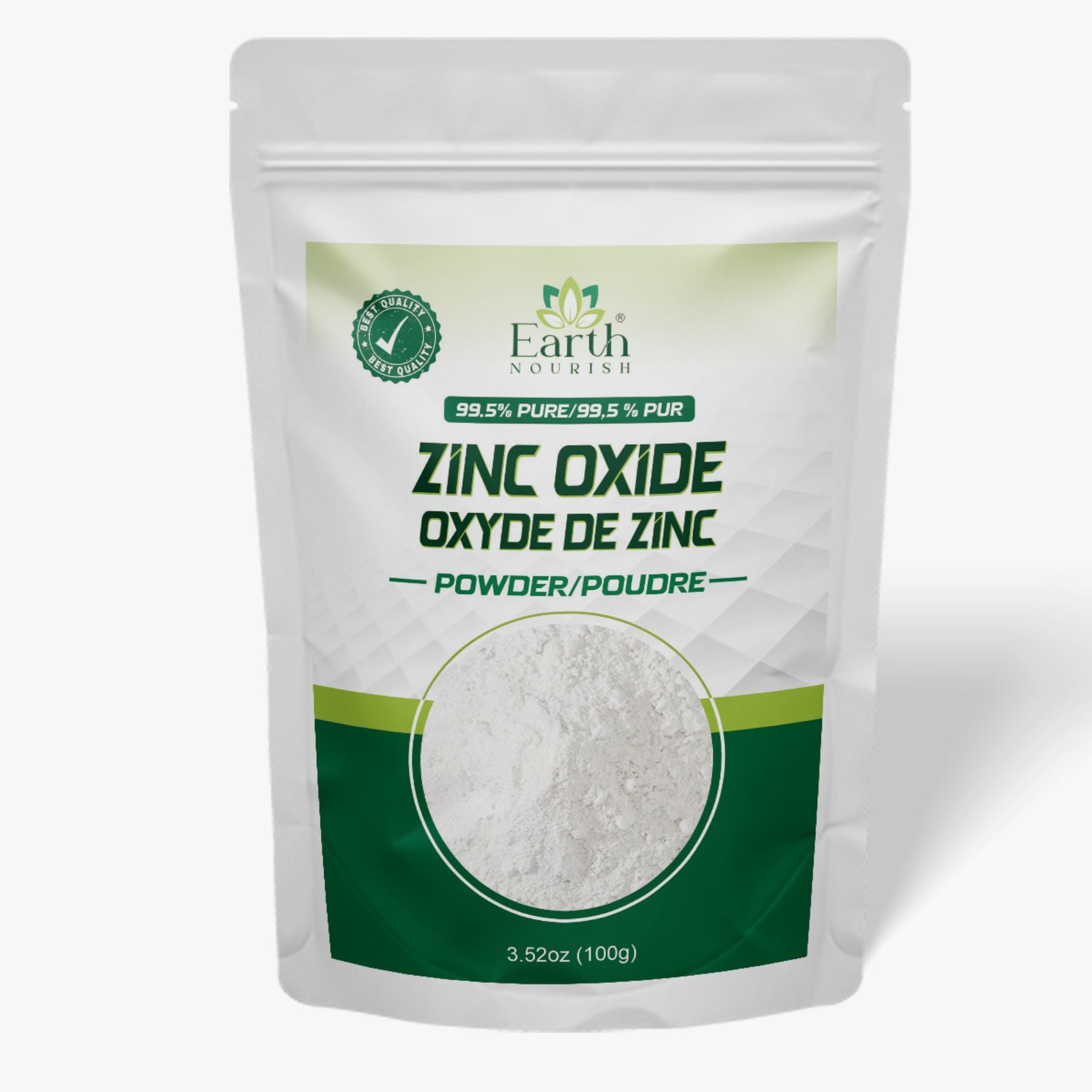Zinc Oxide Powder 100g – Cosmetic-Grade Raw Material | Earth Nourish